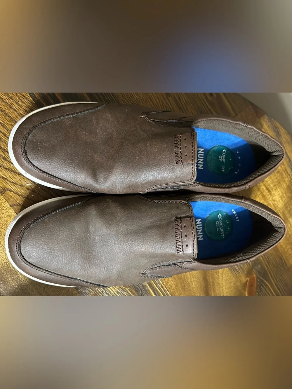 Nunn Bush Brown  Slip-On Sneakers with White Sole